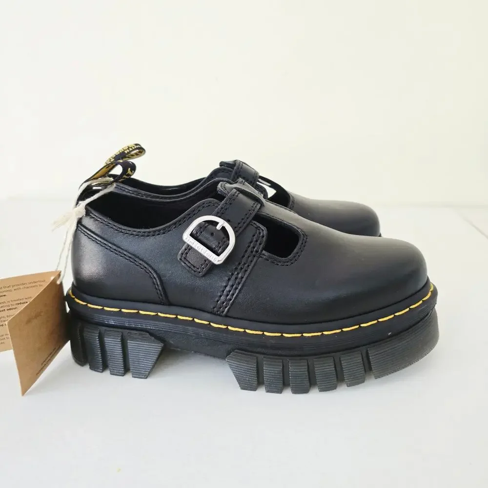 Dr. Martens Audrick T-Bar Platform Mary Janes Women’s 7 Black NWT